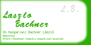 laszlo bachner business card